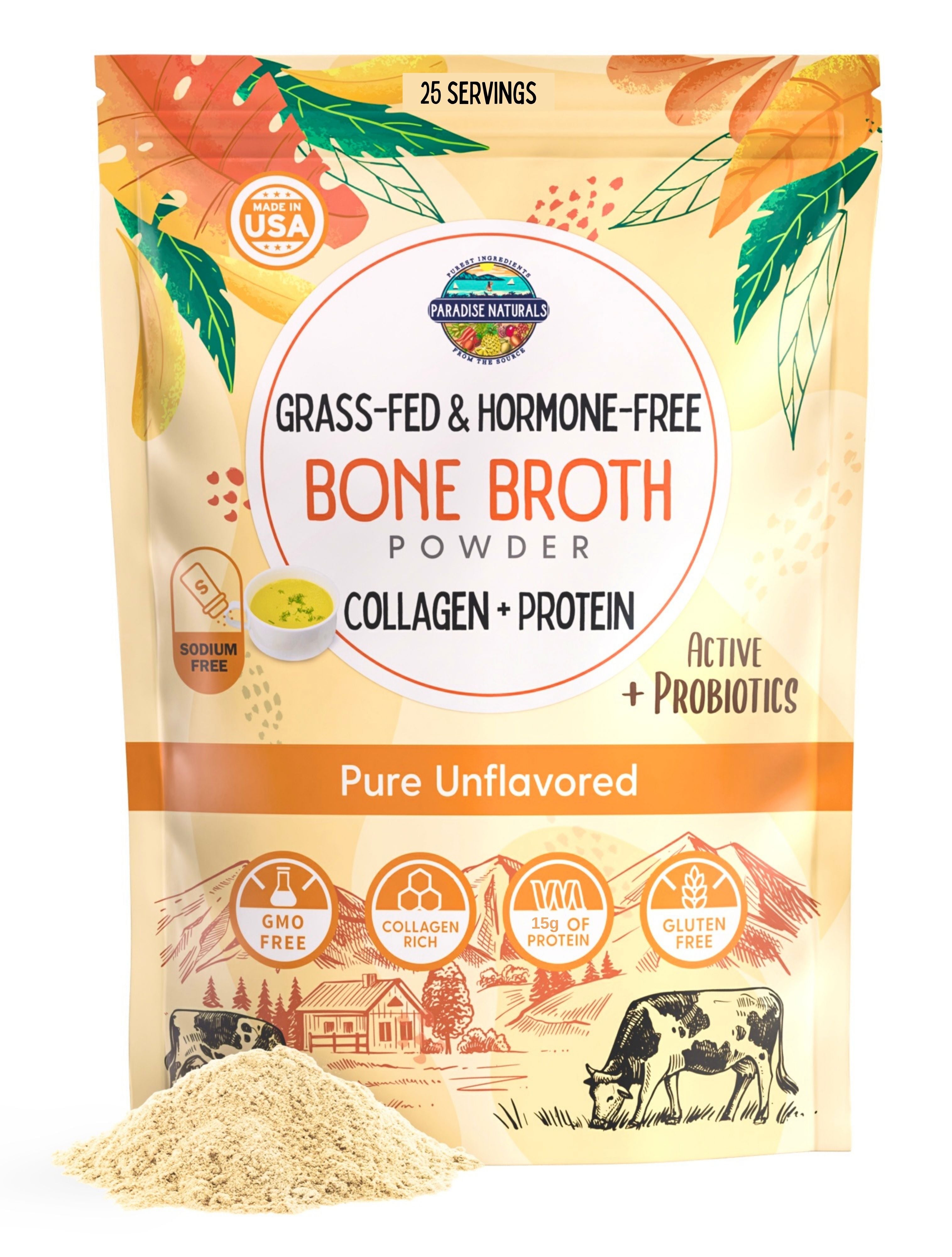 Bone Broth Powder with Probiotics – Paradise Naturals USA